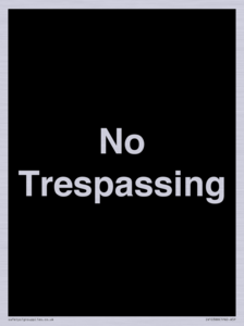 No Trespassing